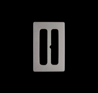Ivory Rectangular Plastic Buckle - 2"
