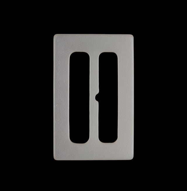 Ivory Rectangular Plastic Buckle - 2.5