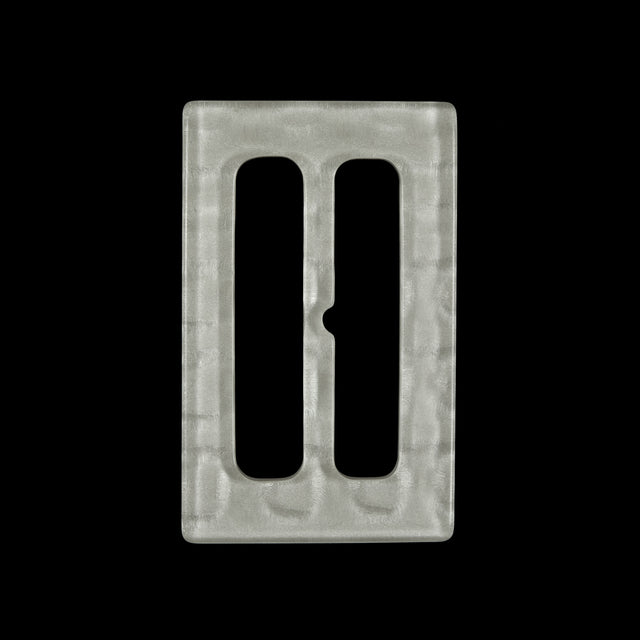 Ivory Rectangular Plastic Buckle - 2.5"