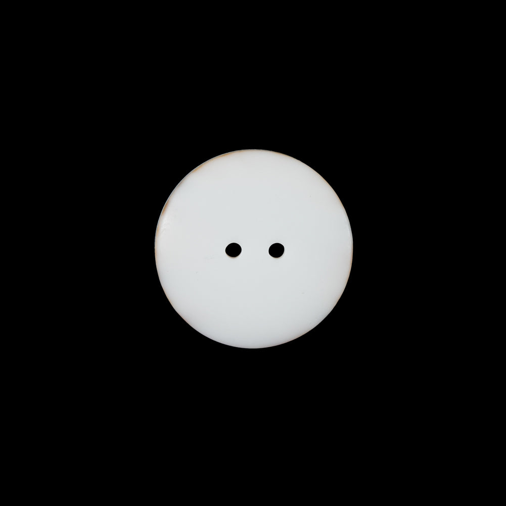 Ivory 2-Hole Plastic Button - 22L/14mm - Detail