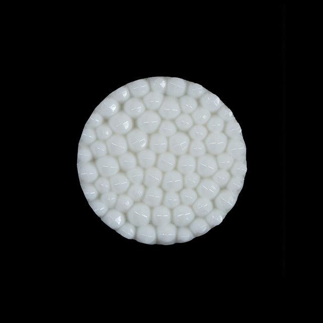 Off-White Beveled 3-Dimensional Dotted Shank-Back Button - 36L/23mm