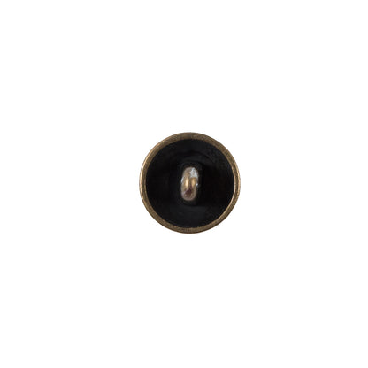 Antique Gold Etched Dome-Shaped Metal Button - 18L/11.5mm - Detail