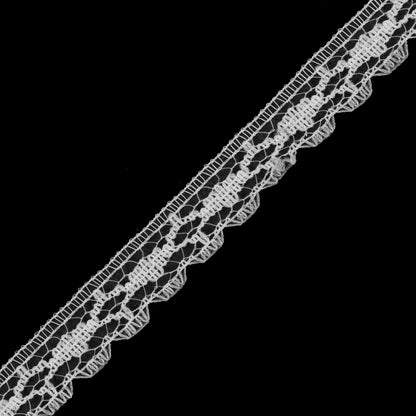 White Fine Lace Trim - 0.5" Detail
