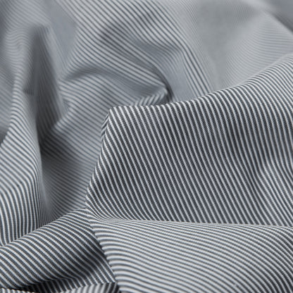 White and Cool Gray Striped Polyester Woven Detail