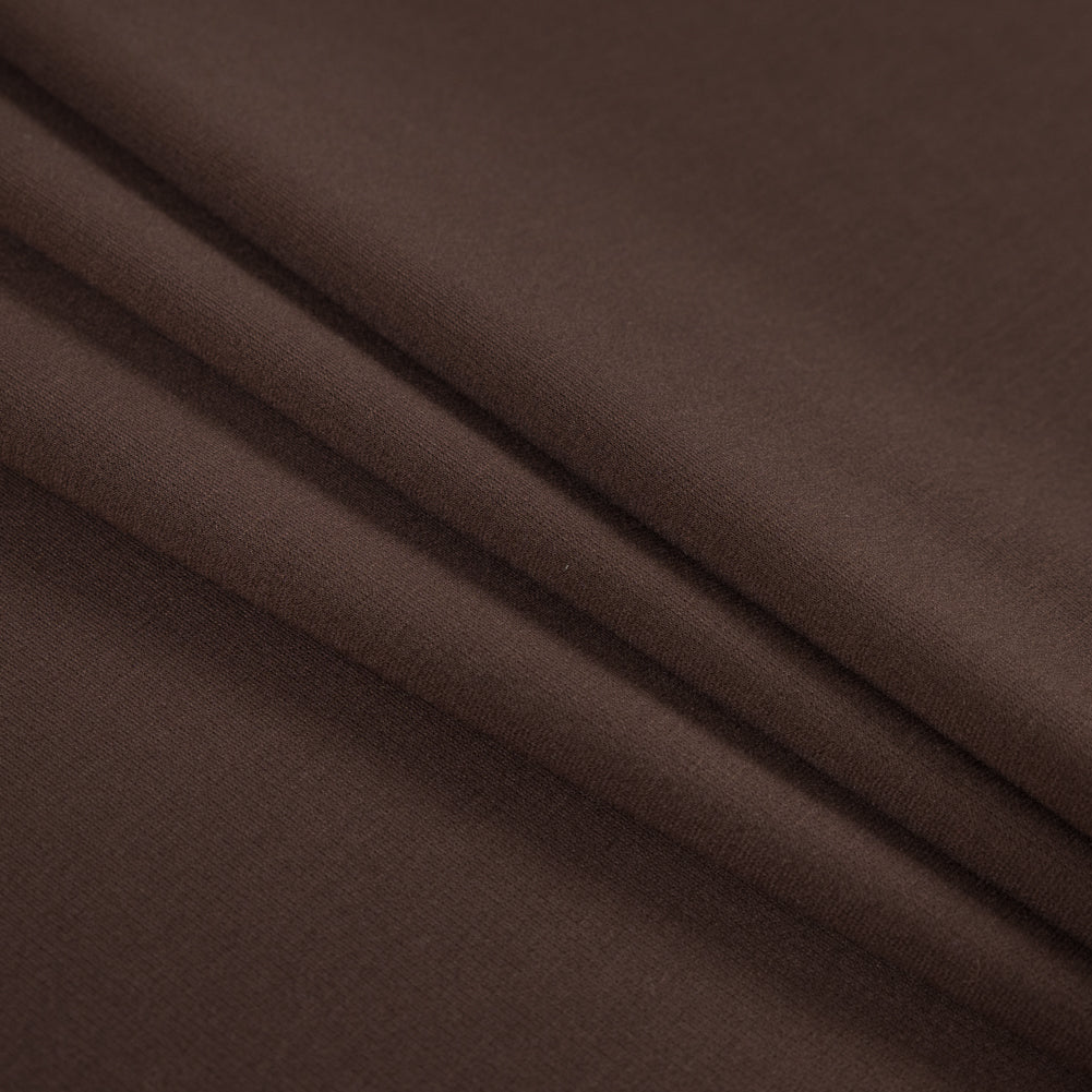 Brown Stretch Rayon Double Knit Detail