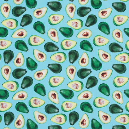 Compression Swimwear Tricot, UV Protective with Aloe Vera Microcapsules - Aqua Avocados - Caye Collection
