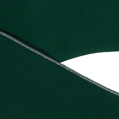 Forest Green Heavy Rib Knit Trim - 7" x 38" Detail