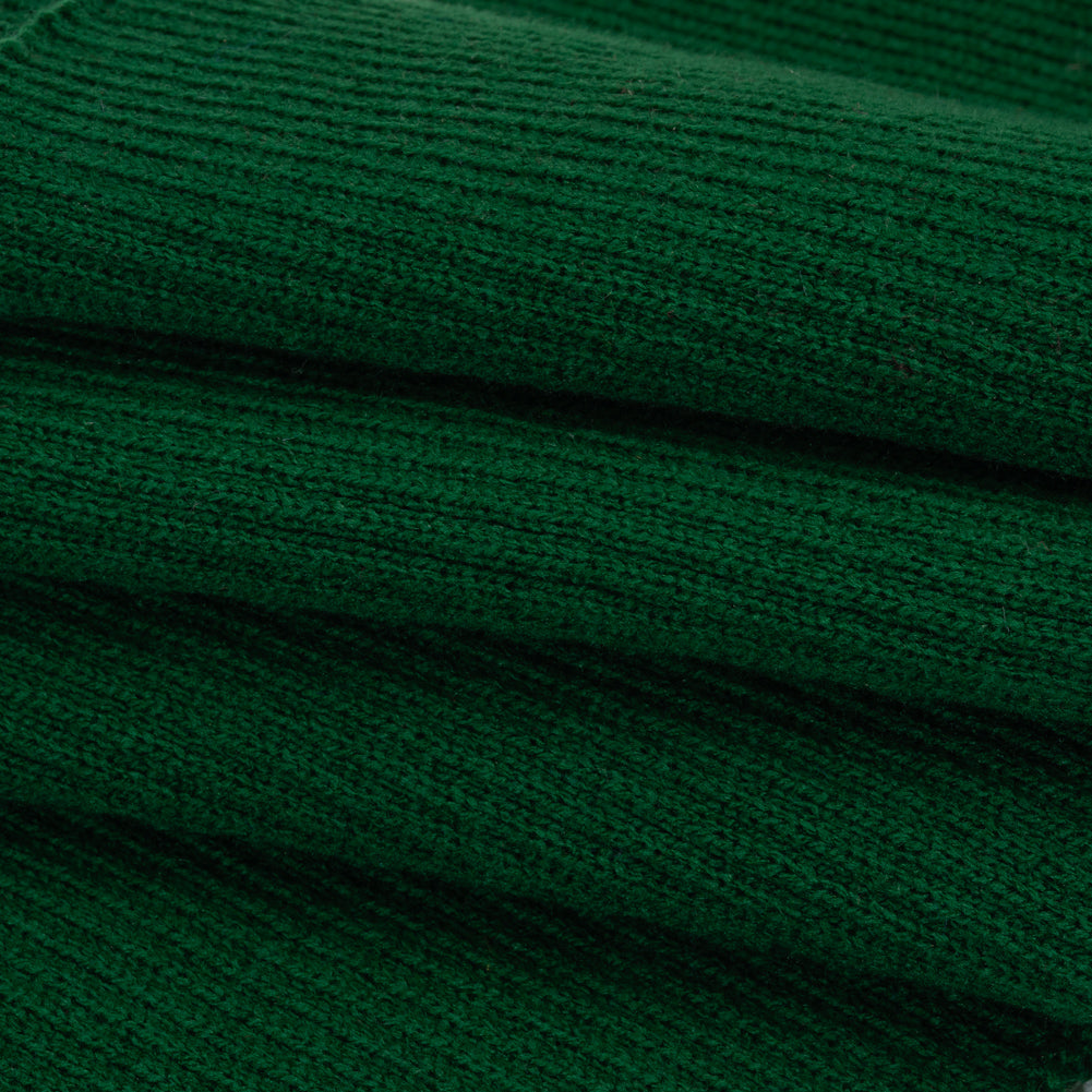 Dark Green Rib Knit Trim - 7" x 38" - Detail