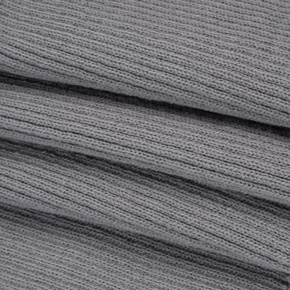 Silver Heavy Rib Knit Trim - 7" x 38" Folded