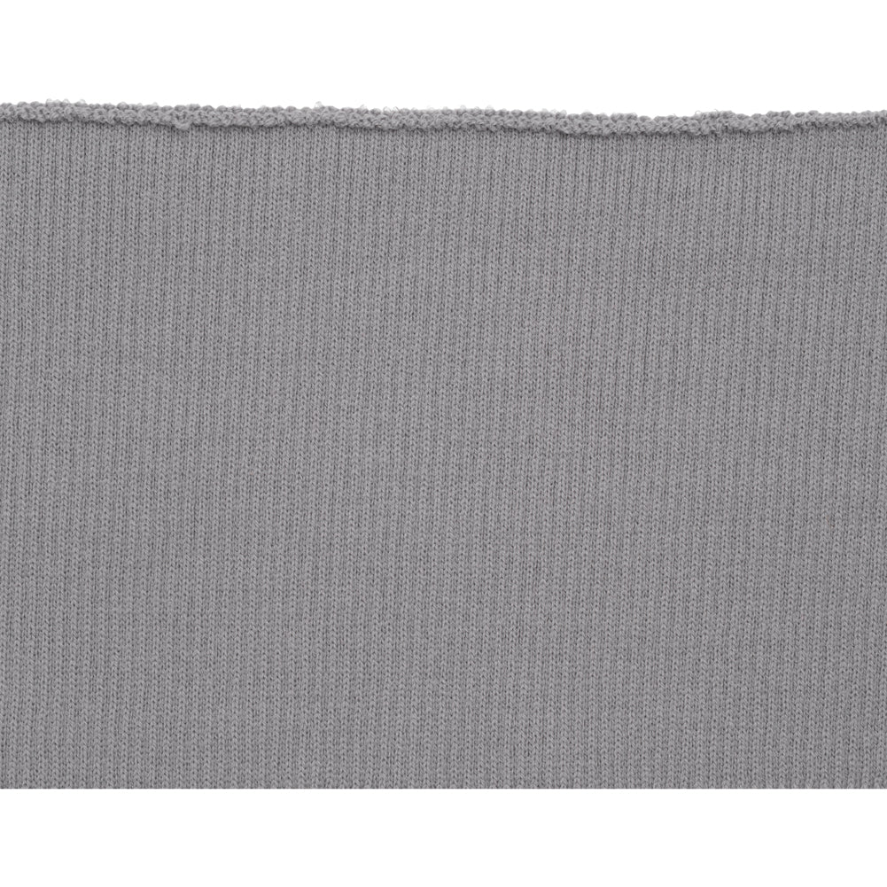 Silver Heavy Rib Knit Trim - 7" x 38"