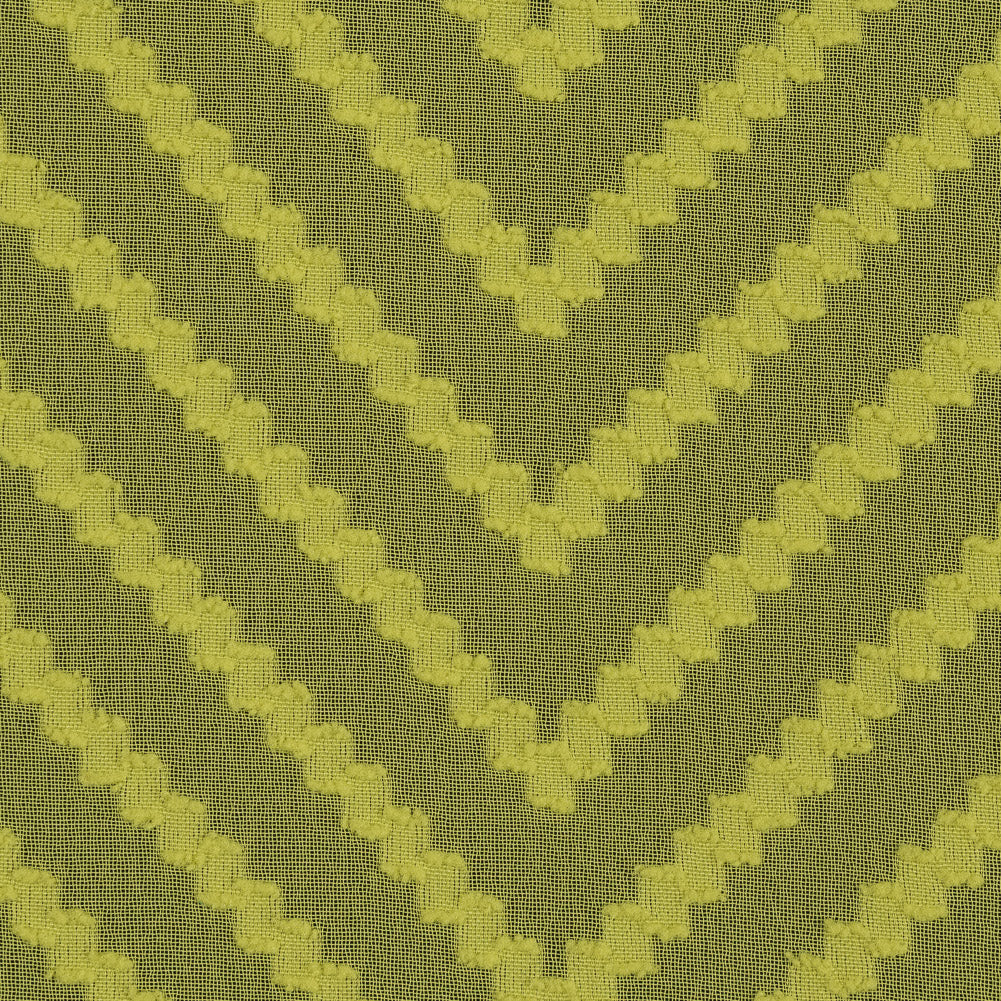 Citrus Lemon Chevron Burn-out Polyester Chiffon Detail