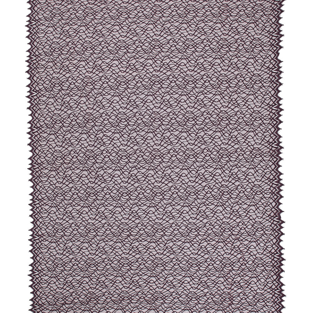 Corded Lace with Eyelash Edges - Fig Abstract Full