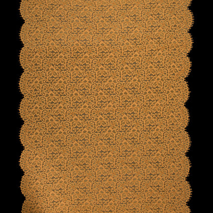 Re-Embroidered Lace Panel - Butterscotch Floral Folded