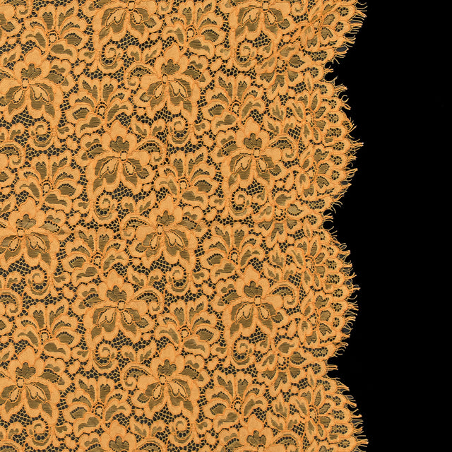 Re-Embroidered Lace Panel - Butterscotch Floral
