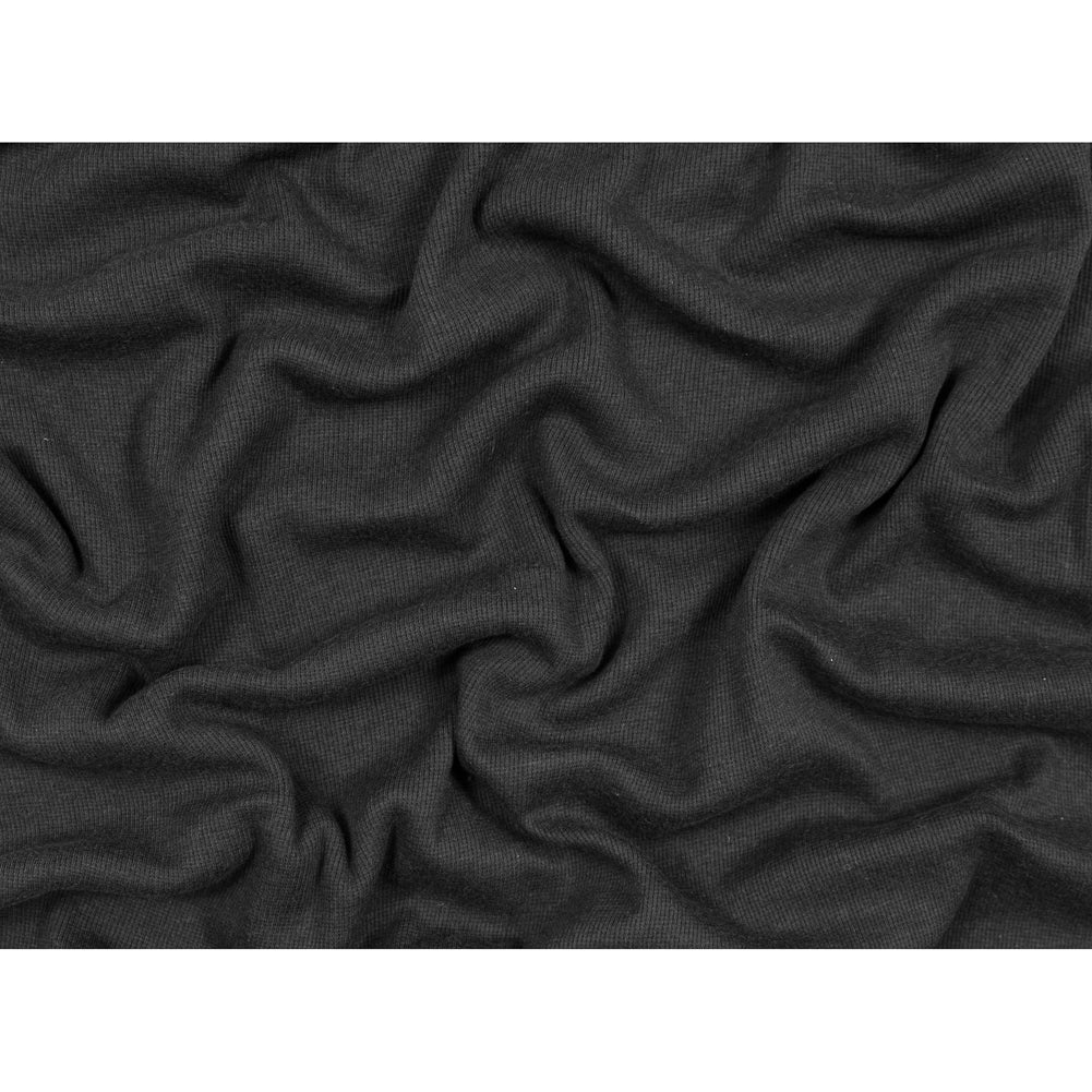Tubular Bamboo Rib Knit - Black Folded