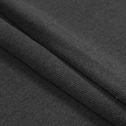 Tubular Bamboo Rib Knit - Black Detail