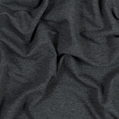 Bamboo and Cotton Stretch Knit Fleece - Heather Charcoal - Jessamyn Collection