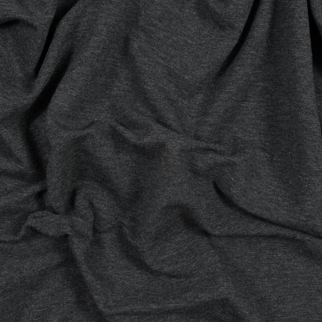 Bamboo Stretch French Terry - Charcoal - Emei Collection