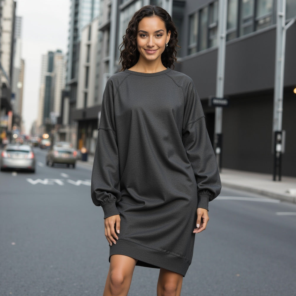 Bamboo Stretch French Terry - Black - Emei Collection - Editorial