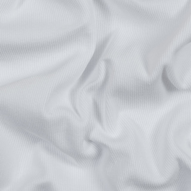 White Tubular Cotton Rib Knit