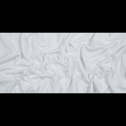 Cotton and Polyester Brushed Fleece - White Folded