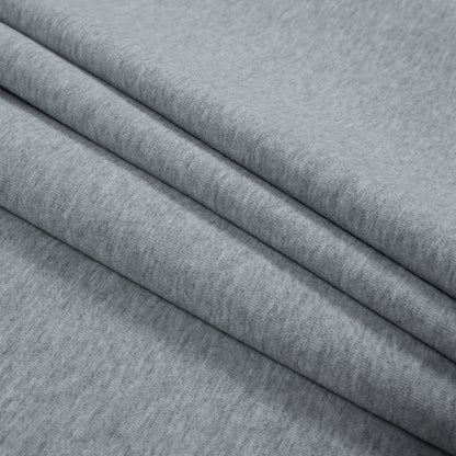 Cotton and Polyester Brushed Fleece - Light Gray Detail