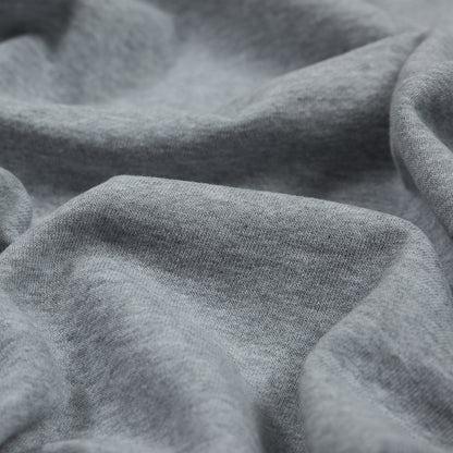 Cotton and Polyester Brushed Fleece - Light Gray Full