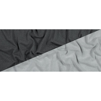 Cotton and Polyester Brushed Fleece - Charcoal Folded