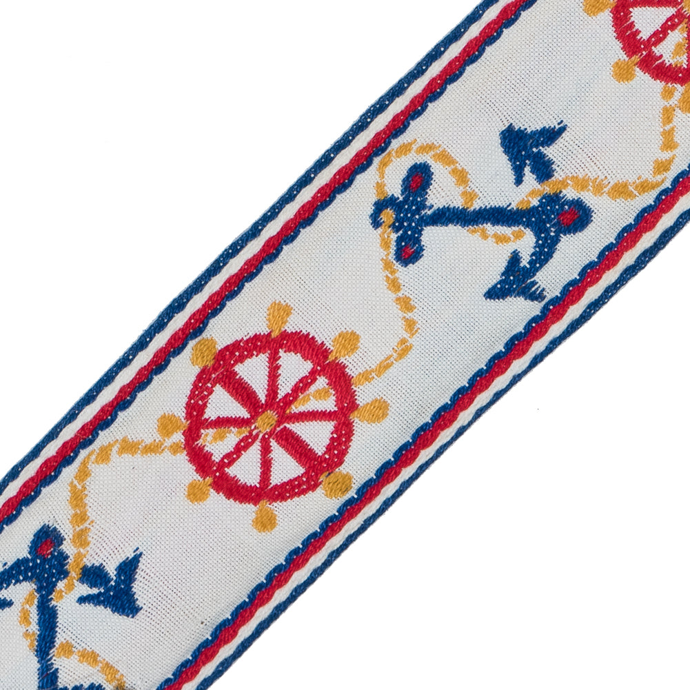 Nautical Jacquard Ribbon - 1.75" Detail