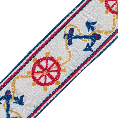 Nautical Jacquard Ribbon - 1.75" Detail