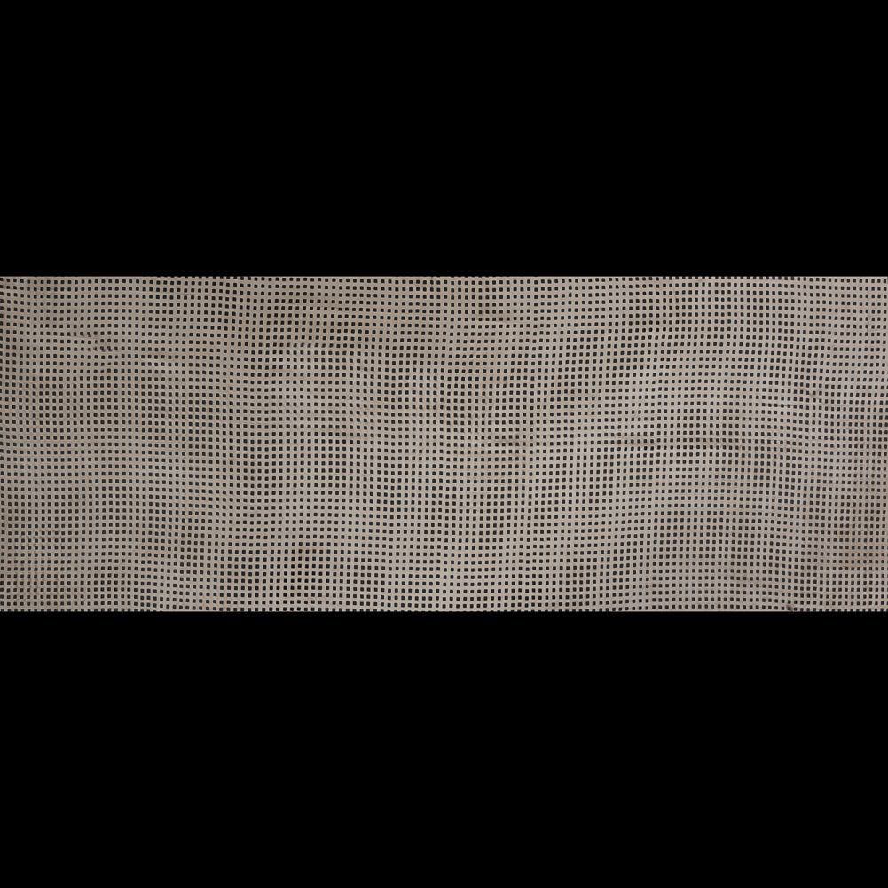 Italian Rubby Tan Square Perforated Faux Suede Folded