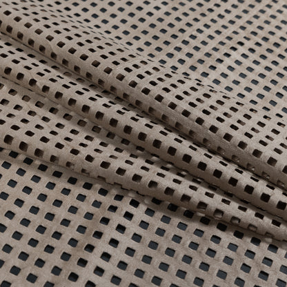 Italian Rubby Tan Square Perforated Faux Suede Detail