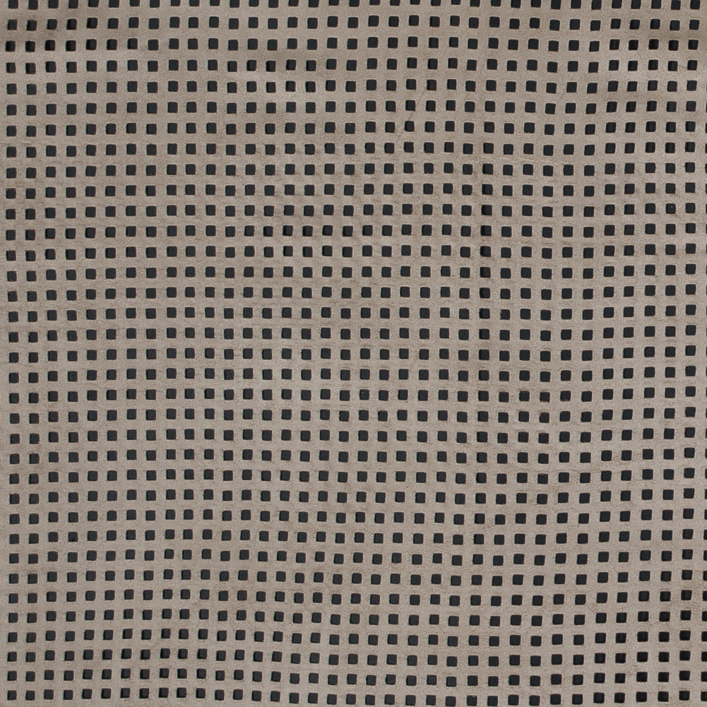 Italian Rubby Tan Square Perforated Faux Suede