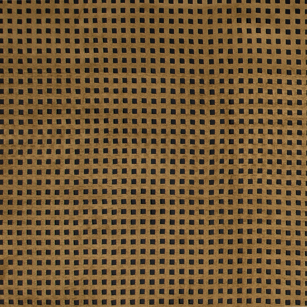 Italian Brown Square Perforated Faux Suede