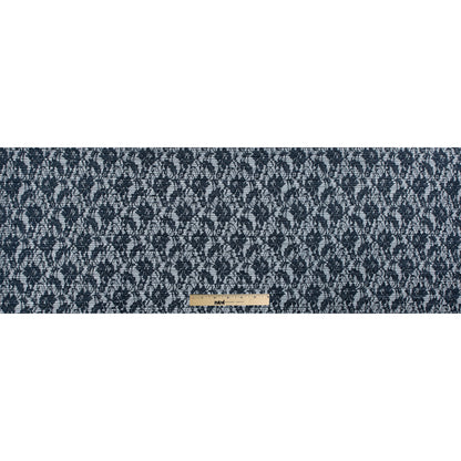 Italian Navy Floral Pleated Lace Folded