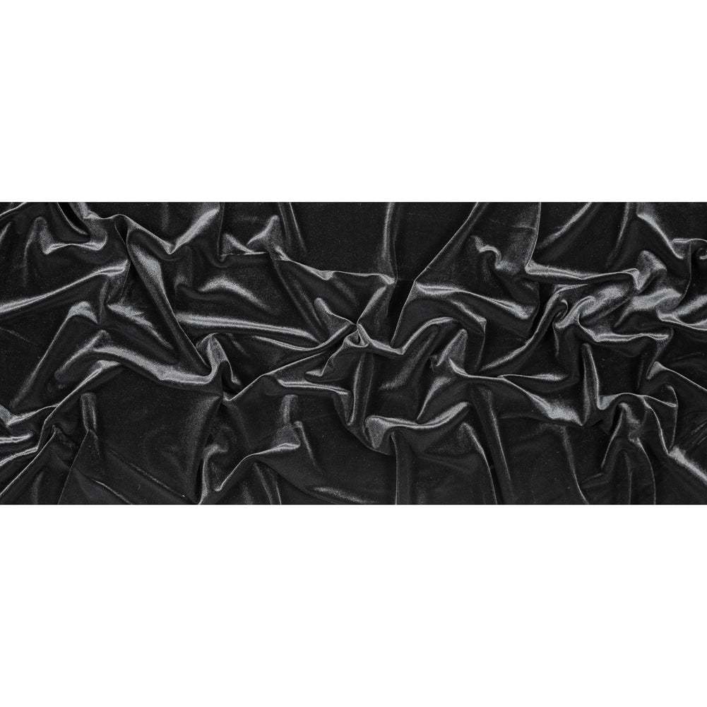 Stretch Velour - Black - Persica Collection Folded