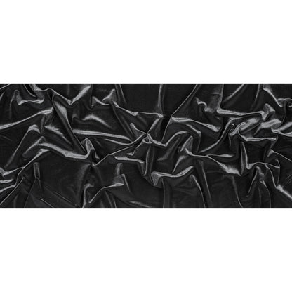 Stretch Velour - Black - Persica Collection Folded
