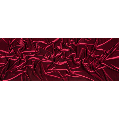 Stretch Velour - Sultan Red - Persica Collection Folded