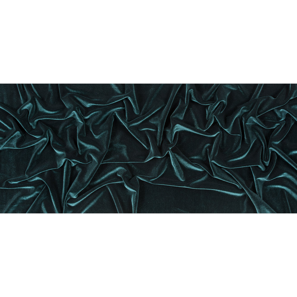 Stretch Velour - Hunter Green - Persica Collection Folded