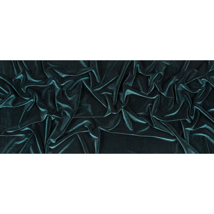 Stretch Velour - Hunter Green - Persica Collection Folded