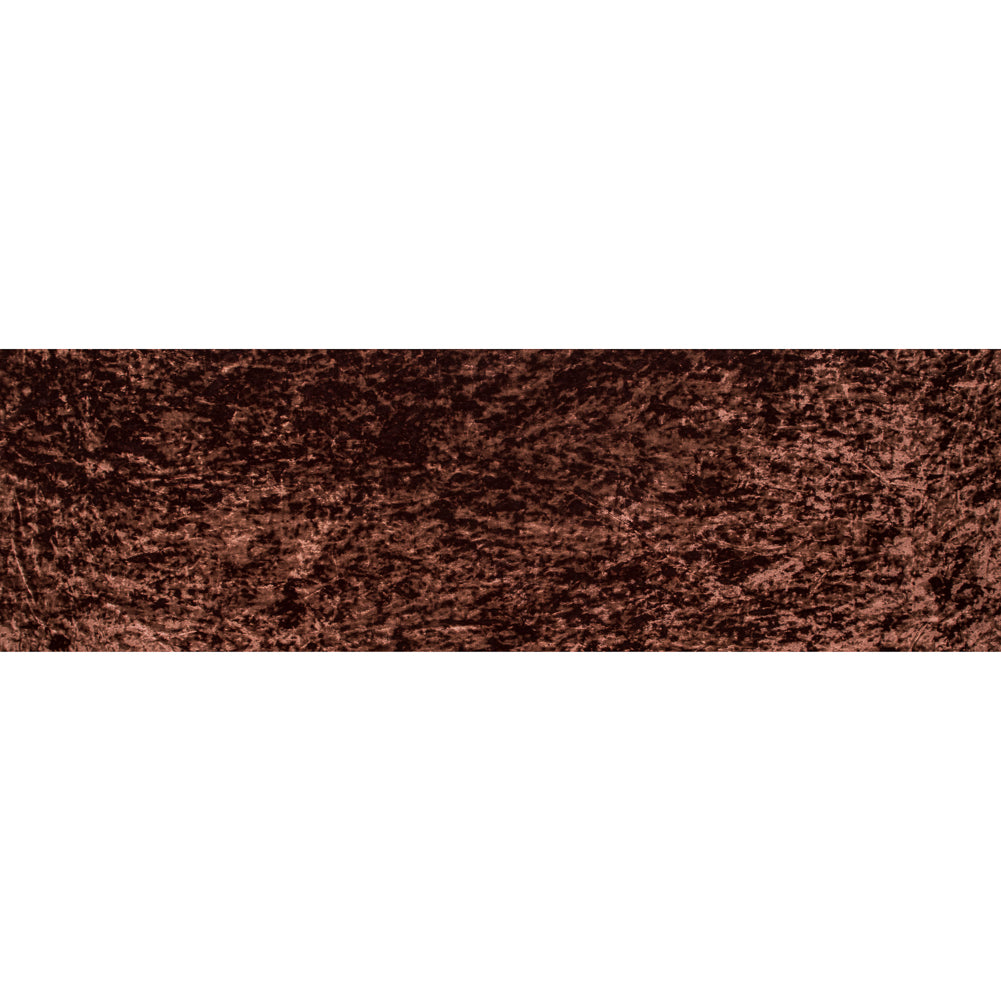Stretch Crushed Velour - Chocolate Folded