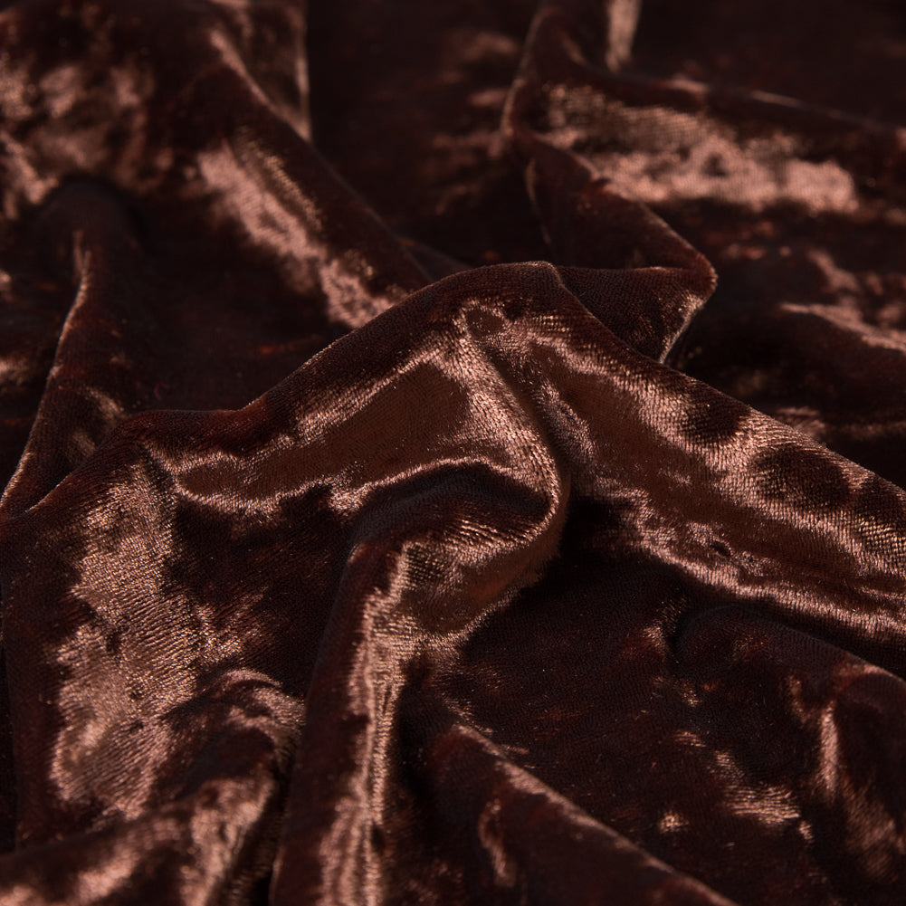 Stretch Crushed Velour - Chocolate Full