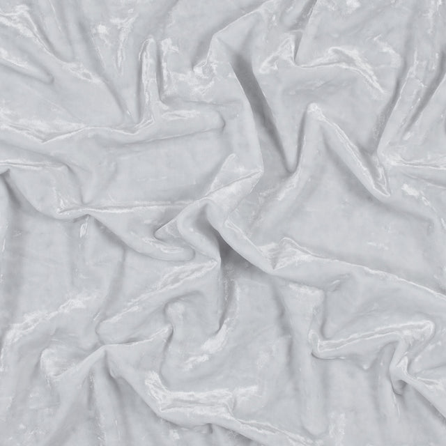 Stretch Crushed Velour - White