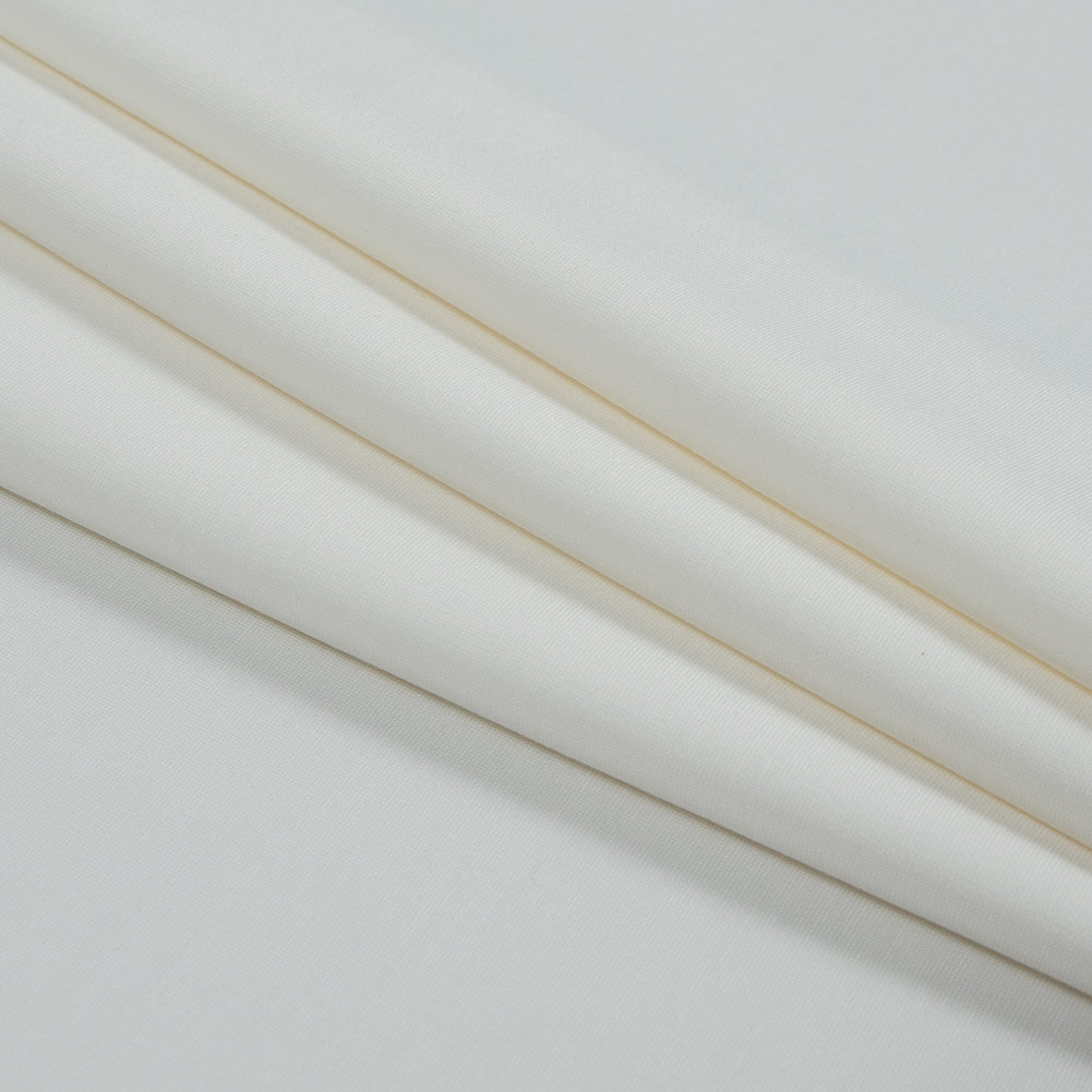 Stretch Ponte Knit - Whisper White - Papilio Collection Folded