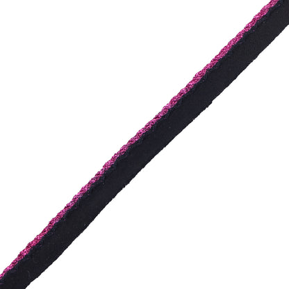 Magenta Twisted Cord with Black Lip - 0.5" Detail