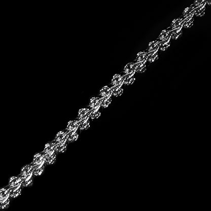 Metallic Silver Braid - 0.25" Detail