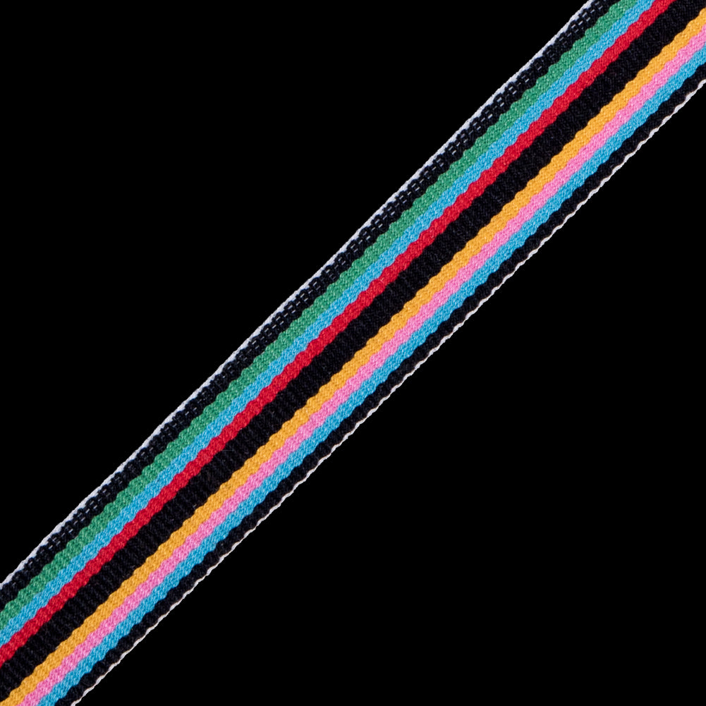 Multi-Color Striped Grosgrain Ribbon - 0.75" Detail