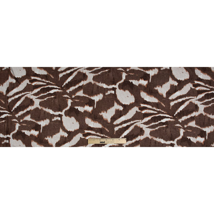 Italian Brown and Ivory Abstract Viscose Jersey Full