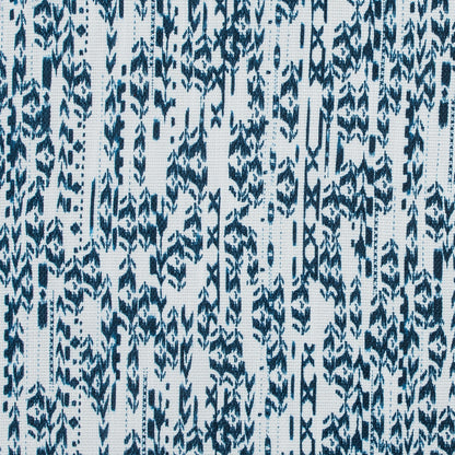 Italian Blue and White Abstract Polyester Canvas