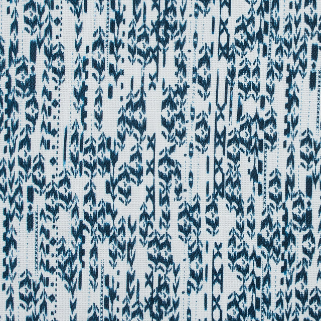 Italian Blue and White Abstract Polyester Canvas